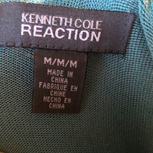 Kenneth Cole Sweater V-neck Size M Banded Bottom - Picture 4 of 5